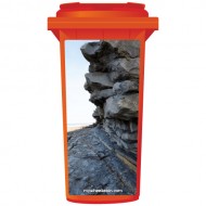 Cliff Face At The Beach Wheelie Bin Sticker Panel